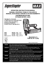 Max SuperStapler TA551A/16-11(CE) Operating Instructions Manual preview