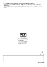 Предварительный просмотр 68 страницы Max Twintier RB441T Instruction Manual And Safety Instructions