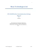 Preview for 1 page of MAXA MT-200E Setting Manual