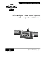 Preview for 1 page of Maxcess TIDLAND Installation, Operation And Maintenance Manual