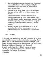 Preview for 59 page of Maxcom COMFORT MM715 SOS User Manual