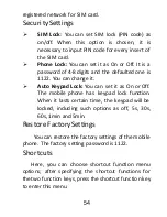 Предварительный просмотр 54 страницы Maxcom MM715BB User Manual