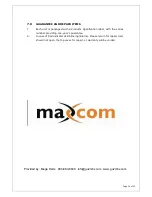 Предварительный просмотр 10 страницы Maxcom MX862R-2 User Manual