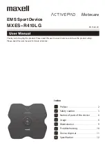 Preview for 1 page of Maxell Activepad Motecare MXES-R410LG User Manual