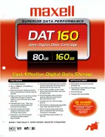 Preview for 1 page of Maxell DAT 160 80GB Specifications