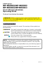 Maxell MP-WU5503 User Manual preview