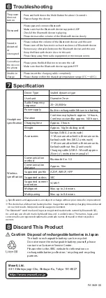 Preview for 7 page of Maxell MXH-BTC14 User Manual