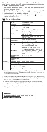 Preview for 7 page of Maxell MXH-BTW1000 User Manual