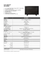 Preview for 1 page of Maxent MX-42VM10 Specification