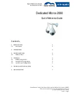 Предварительный просмотр 1 страницы Maxey Moverley Dedicated Micros 2060 Quick Reference Manual