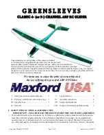 Maxford USA GREENSLEEVES Instructions Manual preview