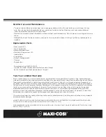 Preview for 12 page of Maxi-Cosi CV308 User Manual