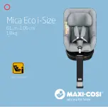 Maxi-Cosi Mica Eco i-Size Manual preview