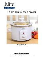 Maxi-matic Elite Cuisine MST-250XW Instruction Manual предпросмотр