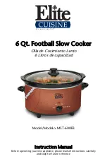 Preview for 1 page of Maxi-matic Elite Cuisine MST-600FB Instruction Manual