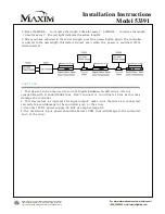 Предварительный просмотр 3 страницы Maxim 53391 Installation Instructions