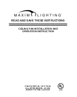 Предварительный просмотр 1 страницы Maxim Basic-Max 89905BKWP Installation And Operation Instruction Manual