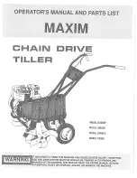 Maxim GA508P Operator'S Manual And Parts List preview