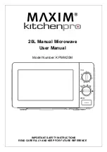 Предварительный просмотр 1 страницы Maxim KitchenPro KPMW20M User Manual