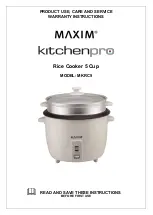 Предварительный просмотр 1 страницы Maxim kitchenpro MKRC5 Manual