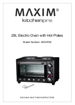 Предварительный просмотр 1 страницы Maxim kitchenPRO MOHP28 Manual