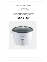 Maxim Kitchenpro RC10 User Manual предпросмотр