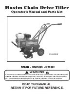 Maxim M30B Operator'S Manual And Parts List preview