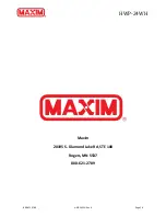 Предварительный просмотр 16 страницы Maxim MHWP-24WHB Owner'S Manual