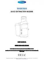 Maxima MJ2000 User Manual preview