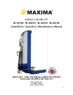 Maxima ML-4030BC Installation, Operation & Maintenance Manual preview