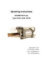 MAXIMATOR GX100 Operating Instructions Manual preview