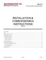 Preview for 1 page of MAXIMATOR RM350 Installation And Comissioning Manual