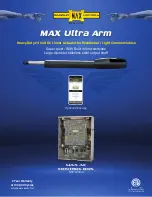 Предварительный просмотр 1 страницы Maximum Controls MAX Ultra Arm Manual