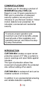 Preview for 3 page of MAXIMUM Security CURTAIN-Mini Operating & Installation Manual