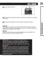 Preview for 21 page of Maximum 054-0338-0 Instruction Manual