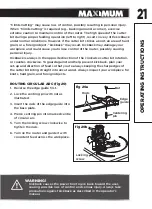 Предварительный просмотр 21 страницы Maximum 054-2433-0 Instruction Manual