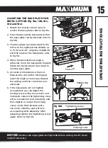 Предварительный просмотр 15 страницы Maximum 054-7287-8 Instruction Manual