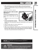 Preview for 21 page of Maximum 054-8382-4 Instruction Manual