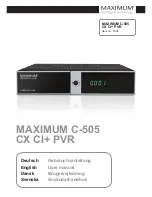 Maximum C-505 User Manual preview