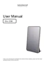 Maximum DA-1200 User Manual preview