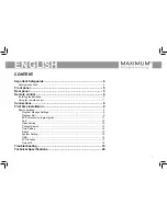 Preview for 3 page of Maximum XO-110T User Manual