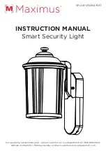 Maximus Smart Security Light SPL08-07A1N4-BKT Instruction Manual preview