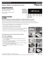 Предварительный просмотр 2 страницы MaxLite BayMax High Bay Eco BLHE3 Series Operating Instructions Manual