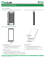 Предварительный просмотр 2 страницы MaxLite c-Max CN-REMOTE Quick Start Manual