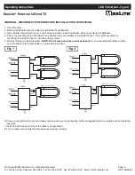 Предварительный просмотр 2 страницы MaxLite External U-Bend T8 Operating Instructions Manual