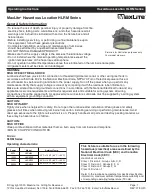 MaxLite HLRM Series Operating Instructions Manual preview