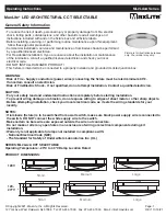 MaxLite ML2LA A Series Operating Instructions Manual предпросмотр