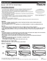 MaxLite ML2LA P Series Operating Instructions Manual предпросмотр