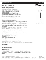 MaxLite ML7L4USB30 Series Operating Instructions Manual preview