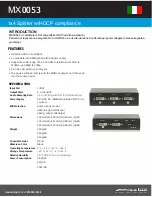 Preview for 1 page of MaxLux МХ0053 Quick Start Manual